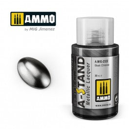 AMMO by Mig 2322 A-Stand Black Chrome Metallic Lacquer