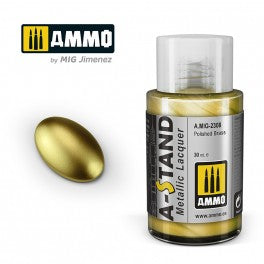 AMMO by Mig 2308 A-Stand Polished Brass Metallic Lacquer