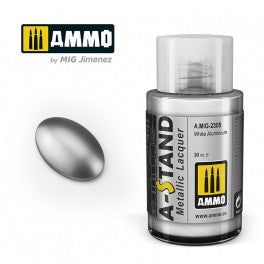 AMMO by Mig 2305 A-Stand White Aluminium Metallic Lacquer