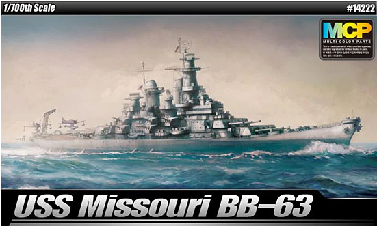 Academy 14222 1/700 USS Missouri BB-63 with Multi-Color Parts