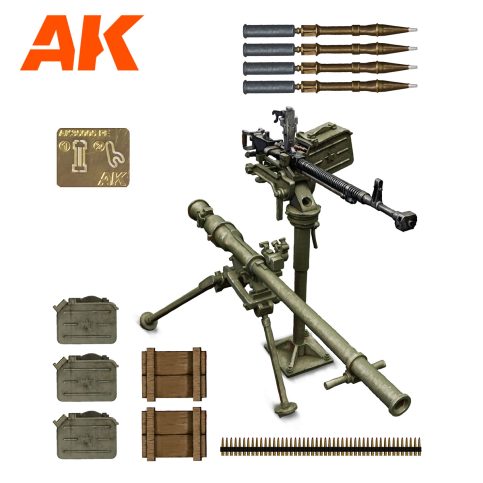 AK Interactive 35005 1/35 INFANTRY SUPPORT WEAPONS DShKM & SPG-9