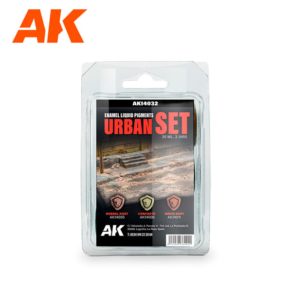 AK Interactive 14032 Urban -  Enamel Liquid Pigment Set