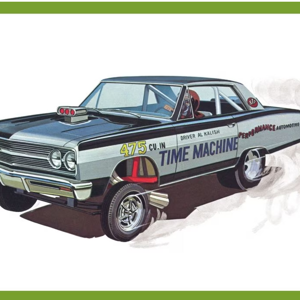 AMT 1302 1/25 1965 Chevy Chevelle AWB Time Machine Funny Car AMT 1302 1/25 1965 Chevy Chevelle AWB Time Machine Funny Car