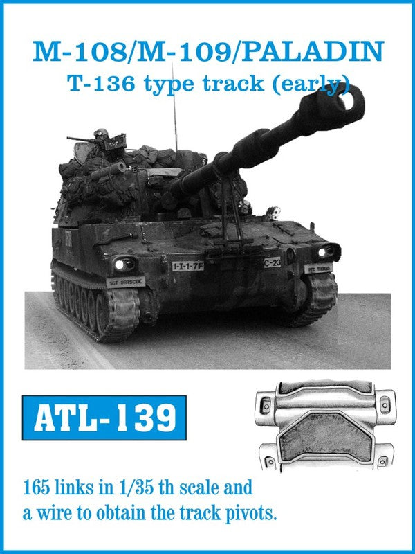 Friulmodel ATL-139 1/35 M-108/M109 /PALADIN T-136 type track (early)