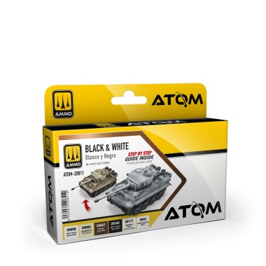 AMMO by Mig 20811 ATOM Black & White Technique Set