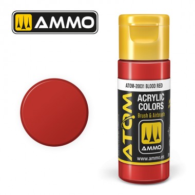 AMMO by Mig 20031 ATOM Acrylic Color - Blood Red