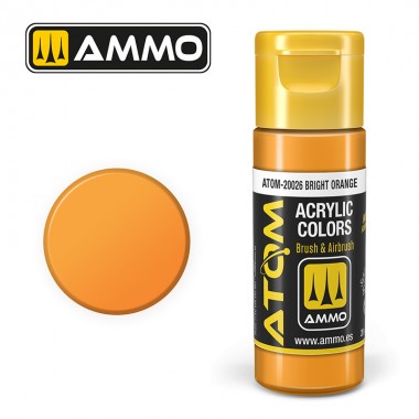 AMMO by Mig 20026 ATOM Acrylic Color - Bright Orange