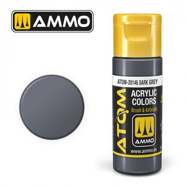 AMMO by Mig 20146 ATOM Acrylic Color - Dark Grey