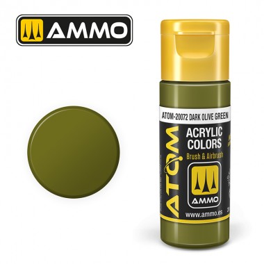 AMMO by Mig 20072 ATOM Acrylic Color - Dark Olive Green