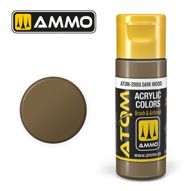 AMMO by Mig 20050 ATOM Acrylic Color - Dark Wood