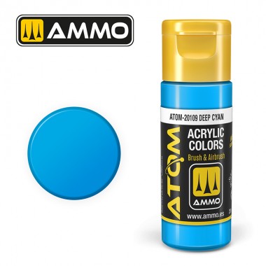 AMMO by Mig 20109 ATOM Acrylic Color - Deep Cyan