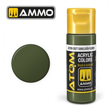 AMMO by Mig 20077 ATOM Acrylic Color - Dunkelgrun RLM 81