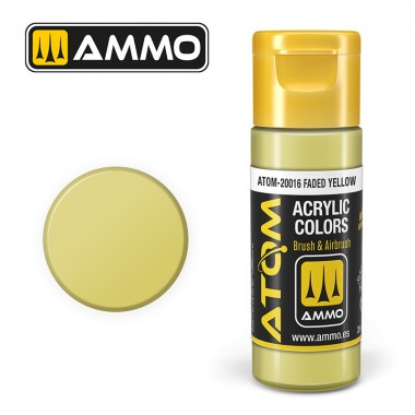 AMMO by Mig 20016 ATOM Acrylic Color - Faded Yellow