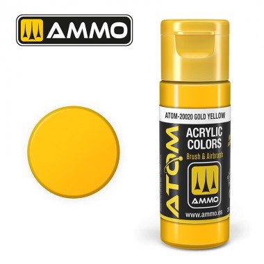 AMMO by Mig 20020 ATOM Acrylic Color - Gold Yellow