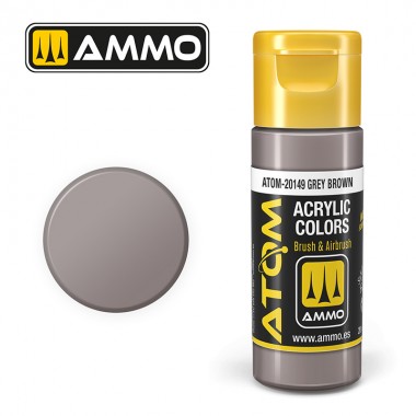 AMMO by Mig 20149 ATOM Acrylic Color - Grey Brown