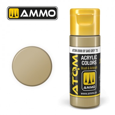 AMMO by Mig 20008 ATOM Acrylic Color - IDF Sand Grey '73