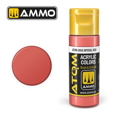 AMMO by Mig 20030 ATOM Acrylic Color - Imperial Red