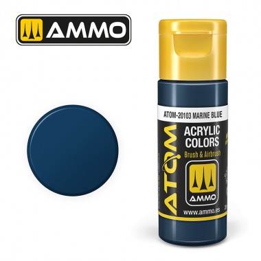 AMMO by Mig 20103 ATOM Acrylic Color - Marine Blue