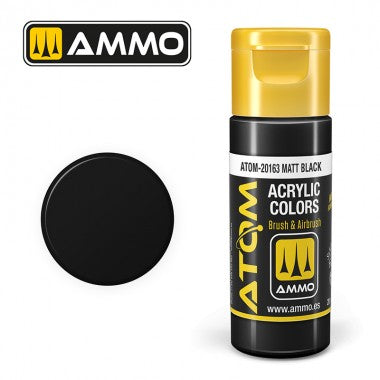 AMMO by Mig 20163 ATOM Acrylic Color - Matt Black