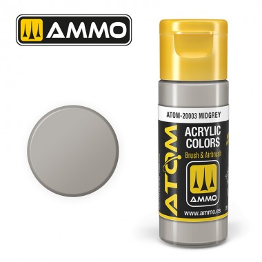 AMMO by Mig 20003 ATOM Acrylic Color - Midgrey