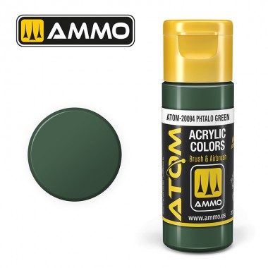 AMMO by Mig 20094 ATOM Acrylic Color - Phtalo Green