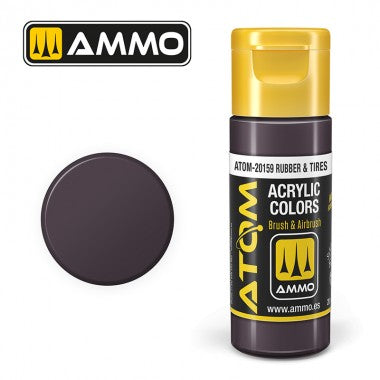 AMMO by Mig 20159 ATOM Acrylic Color - Rubber & Tires