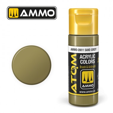 AMMO by Mig 20011 ATOM Acrylic Color - Sand Grey