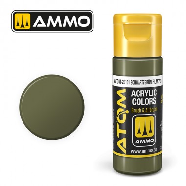 AMMO by Mig 20101 ATOM Acrylic Color - Schwartzgrun RLM70