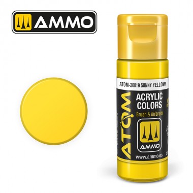 AMMO by Mig 20019 ATOM Acrylic Color - Sunny Yellow