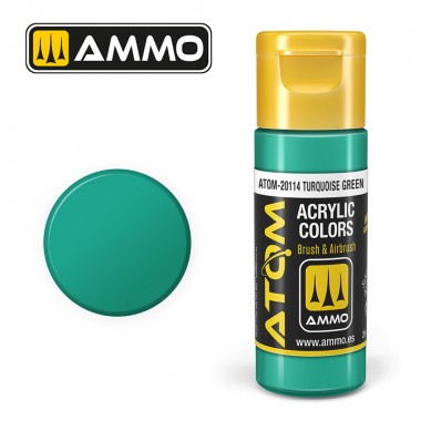 AMMO by Mig 20114 ATOM Acrylic Color - Turquoise Green