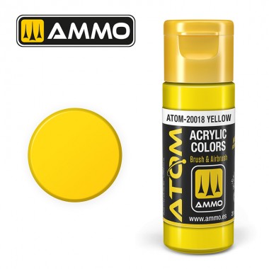 AMMO by Mig 20018 ATOM Acrylic Color - Yellow