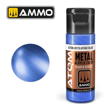 AMMO by Mig 20176 ATOM Acrylic Metallic - Aotake Blue