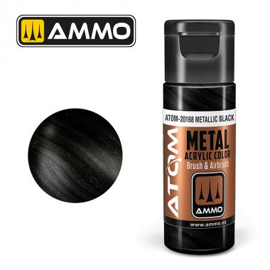 AMMO by Mig 20168 ATOM Acrylic Metallic - Black