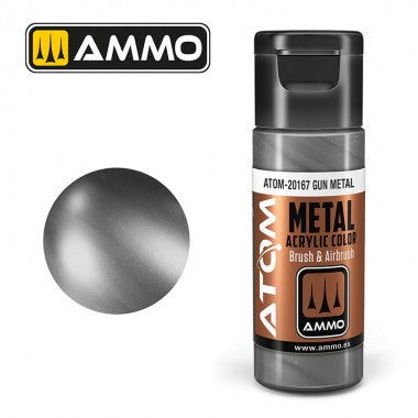 AMMO by Mig 20167 ATOM Acrylic Metallic - Gun Metal