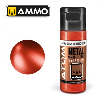 AMMO by Mig 20174 ATOM Acrylic Metallic - Red