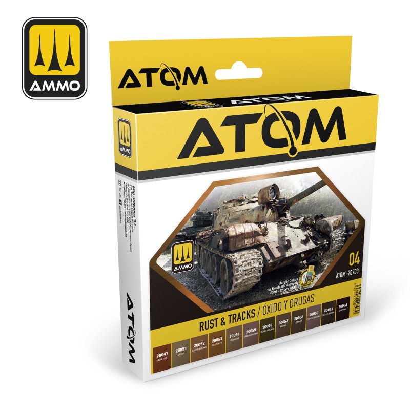 AMMO by Mig 20703 ATOM Rust & Tracks Set