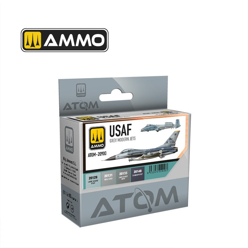 AMMO by Mig 20900 USAF Grey Modern Jets Colors Set