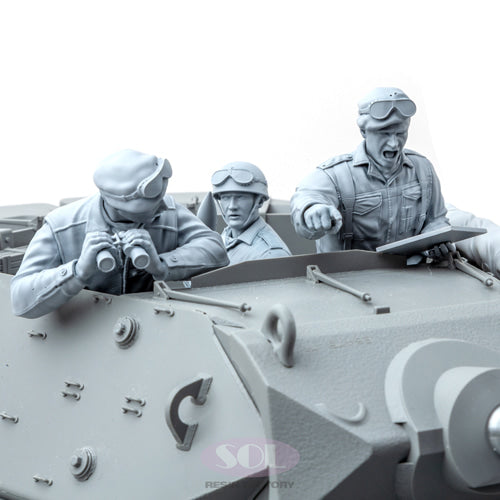 Sol Resin Factory MM676 1/16 WWII Achilles British Tank Crew (3)