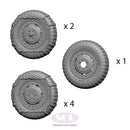 Sol Resin Factory MM718 1/16 WWII U.S.Army M8 Combat Wheel Tires with Chain