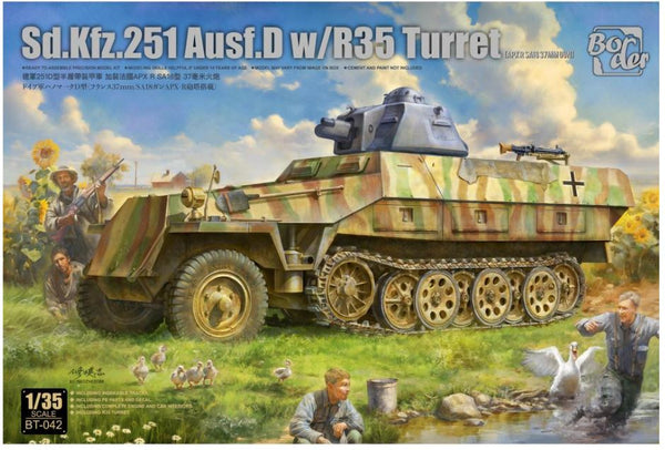 Border Model  BT042 1/35 Sd.Kfz 251/1 Ausf D German Half track with R35 Turret