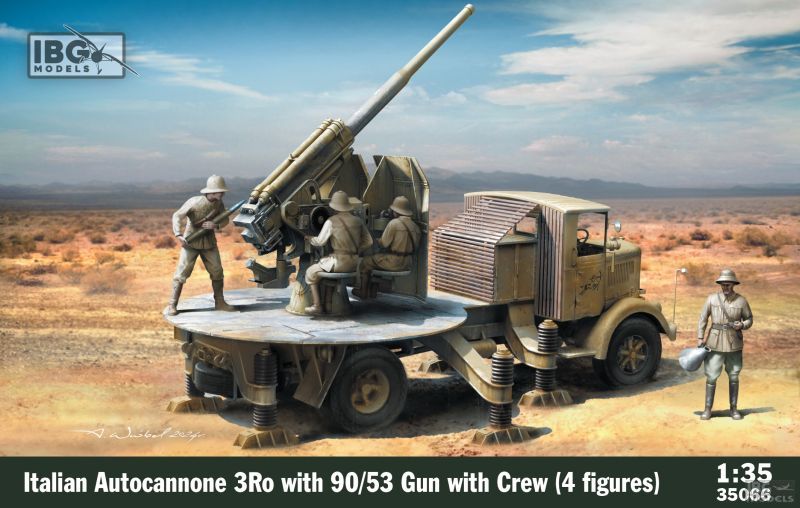 IBG 35066 1/35 Italian Autocannone 3Ro with 90/53 gun and crew