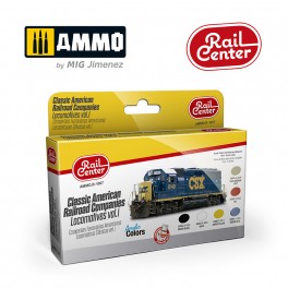 AMMO by Mig R-1007 RAIL CENTER - Classic American Railroad Companies Locomotives Volume #1
