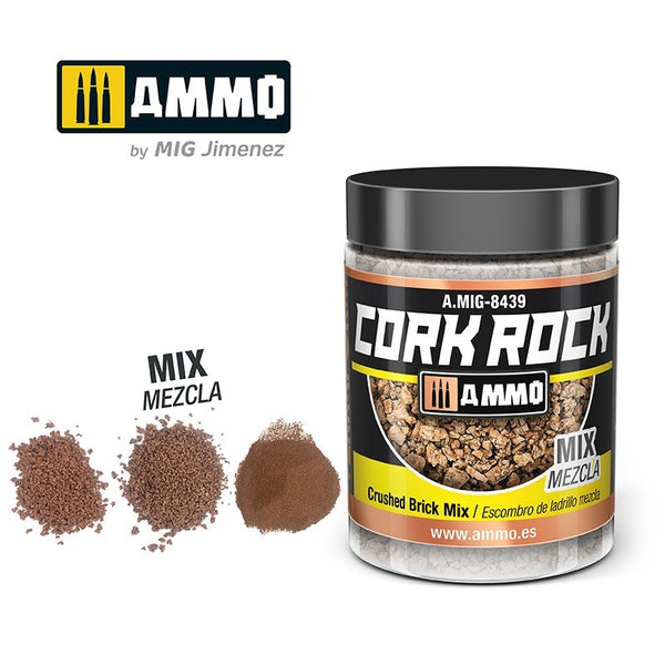 AMMO by Mig 8439 CREATE CORK Crushed Brick Mix (Jar 100ml)