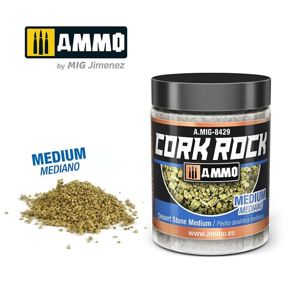 AMMO by Mig 8429 CREATE CORK Desert Stone Medium (Jar 100ml)