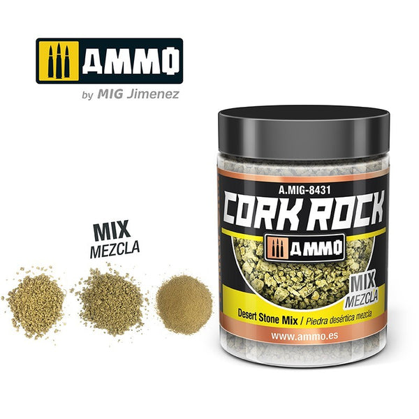 AMMO by Mig 8431 CREATE CORK Desert Stone Mix (Jar 100ml)
