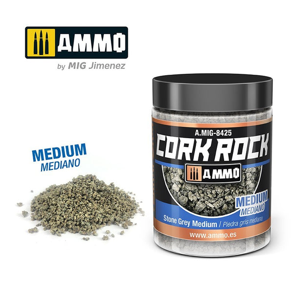 AMMO by Mig 8425 CREATE CORK Stone Grey Medium (Jar 100ml)