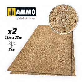 AMMO by Mig 8843 CREATE CORK Thick Grain (3mm) – 2 pcs