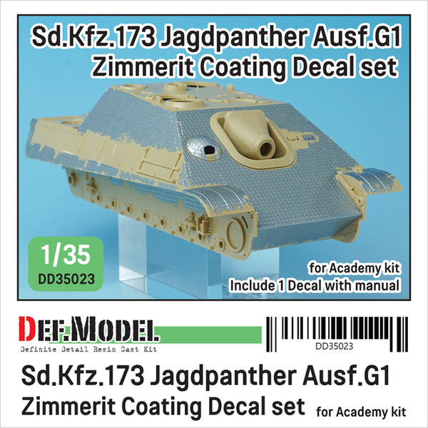 Def Model DD35023 1/35 Jagdpanther Ausf.G1 Zimmerit Coating Decal set for Academy kit