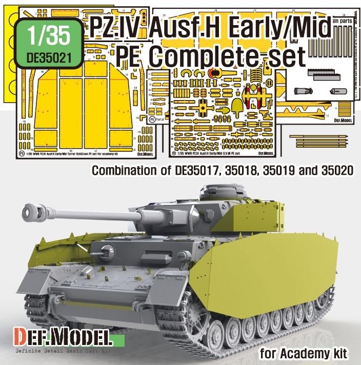 Def Model DE35021 1/35 German Pz.IV Ausf.H Early/Mid PE Complete set