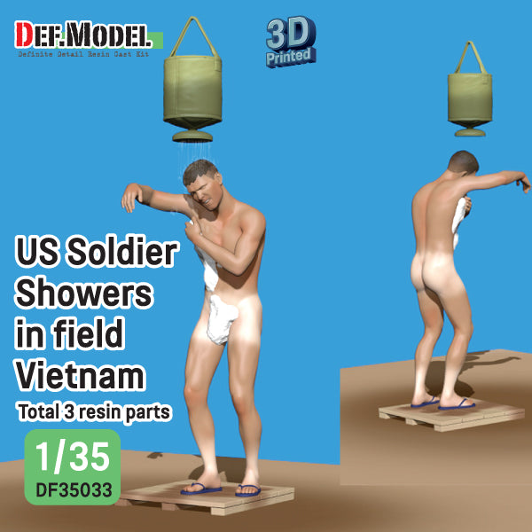 Def Model DF35033 1/35 US Male Soldier showers in field, Vietnam